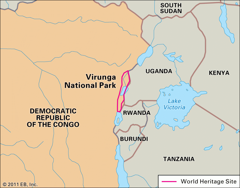 Virunga National park image of its location