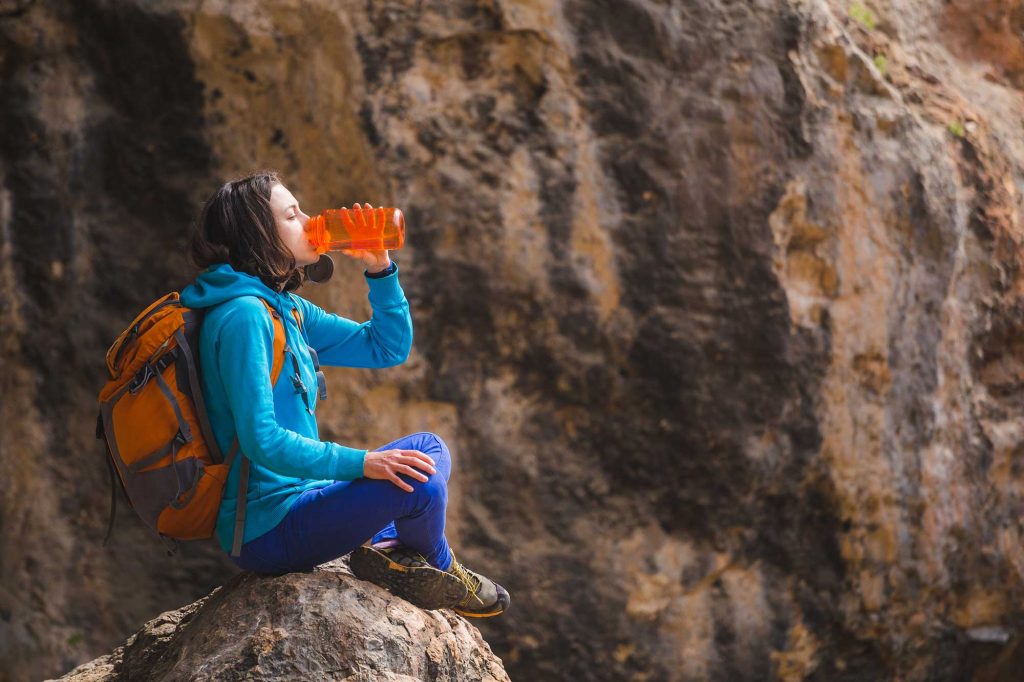 hydration on a mountain