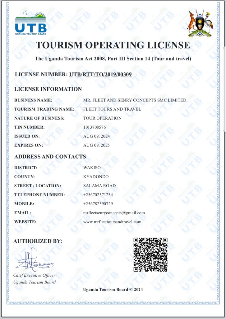 Tourism Operating Licence